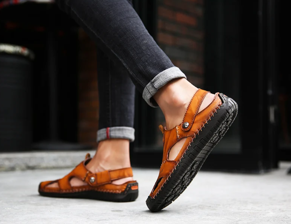 Klassiske Lædersandaler