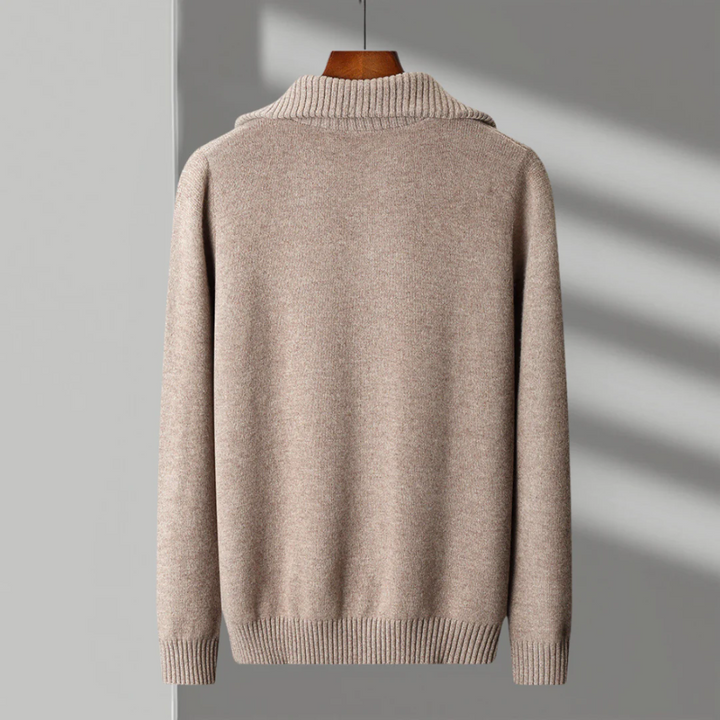 Taranto Merino Uld Zip Sweater