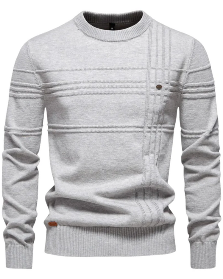 Herresweater med Ternedesign