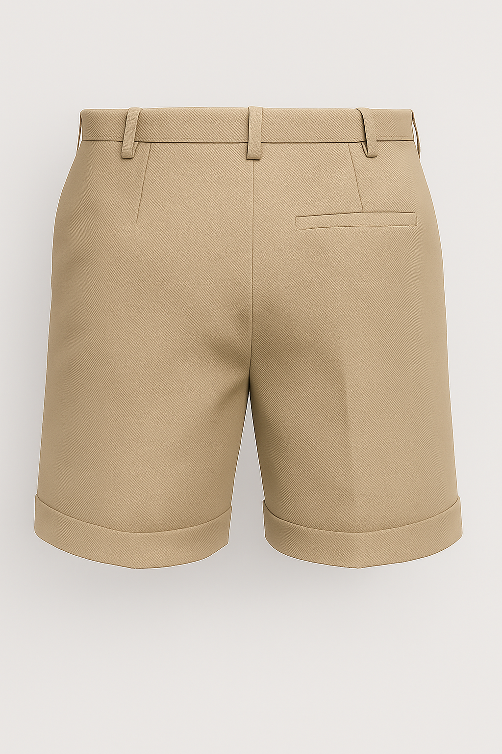 Herreshorts med læg og lommer – beige og alsidige