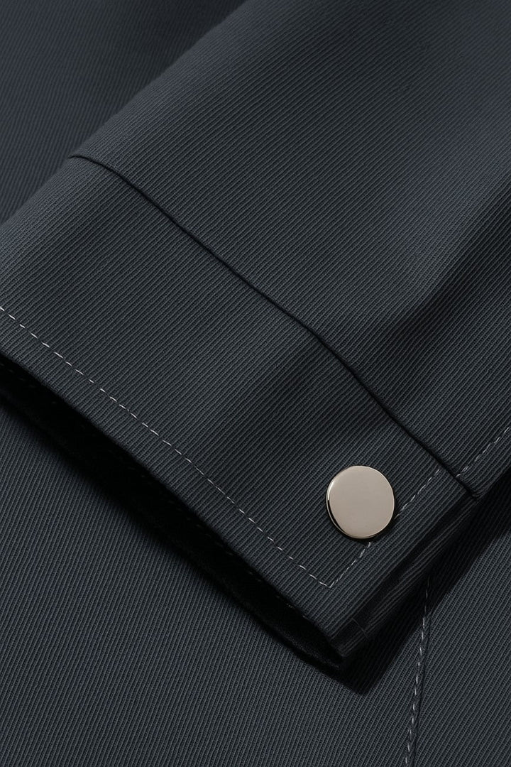 Letvægts Twill Jakke til Mænd – Mørkegrå – Regular Fit