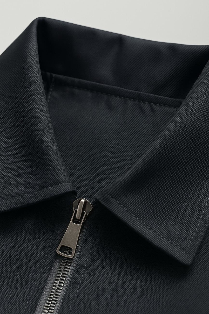 Letvægts Twill Jakke til Mænd – Mørkegrå – Regular Fit