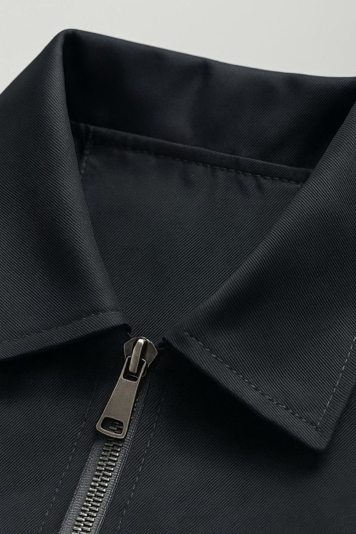 Letvægts Twill Jakke til Mænd – Mørkegrå – Regular Fit