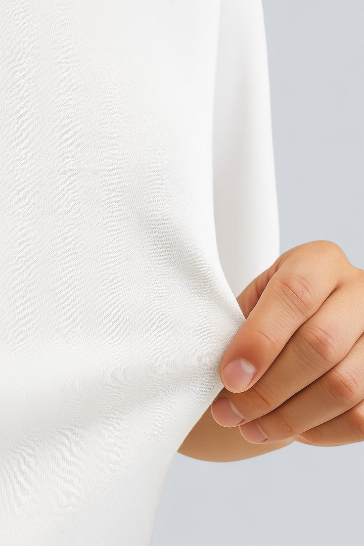 Herre T-shirt i Bomuld – Åndbar Kortærmet Rund Hals – Hvid