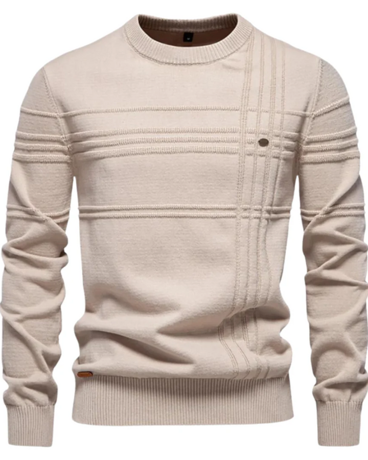 Herresweater med Ternedesign