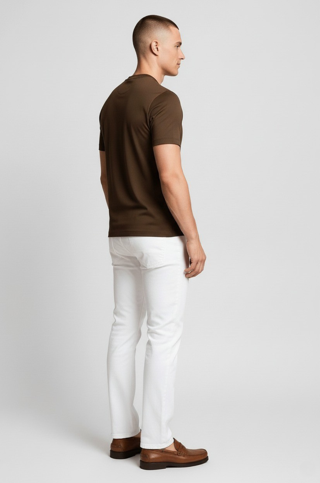 Herre Slim-Fit T-Shirt i Høj Kvalitet Bomuld