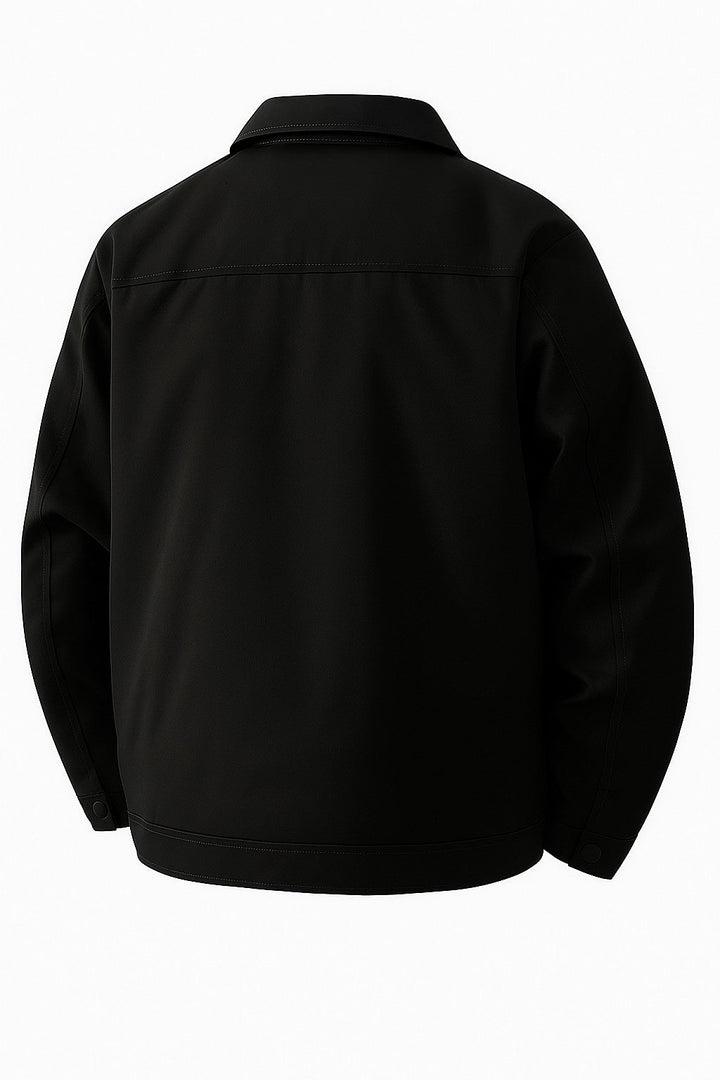 Letvægts Twill Jakke til Mænd – Sort – Regular Fit