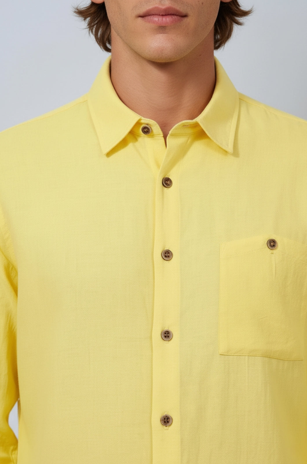Monaco Linskjorte – Lysegul