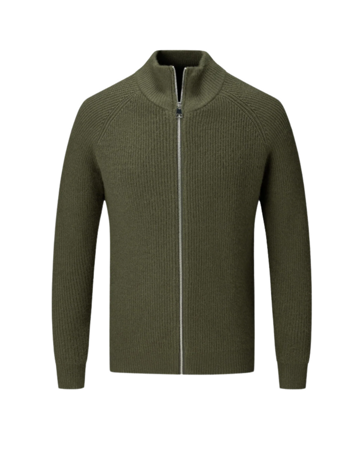 Four Seasons Merino Uld Zipped Cardigan