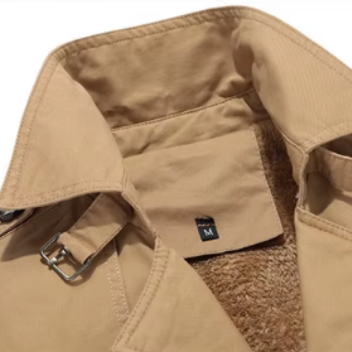 Elegant Polstret Trench Coat