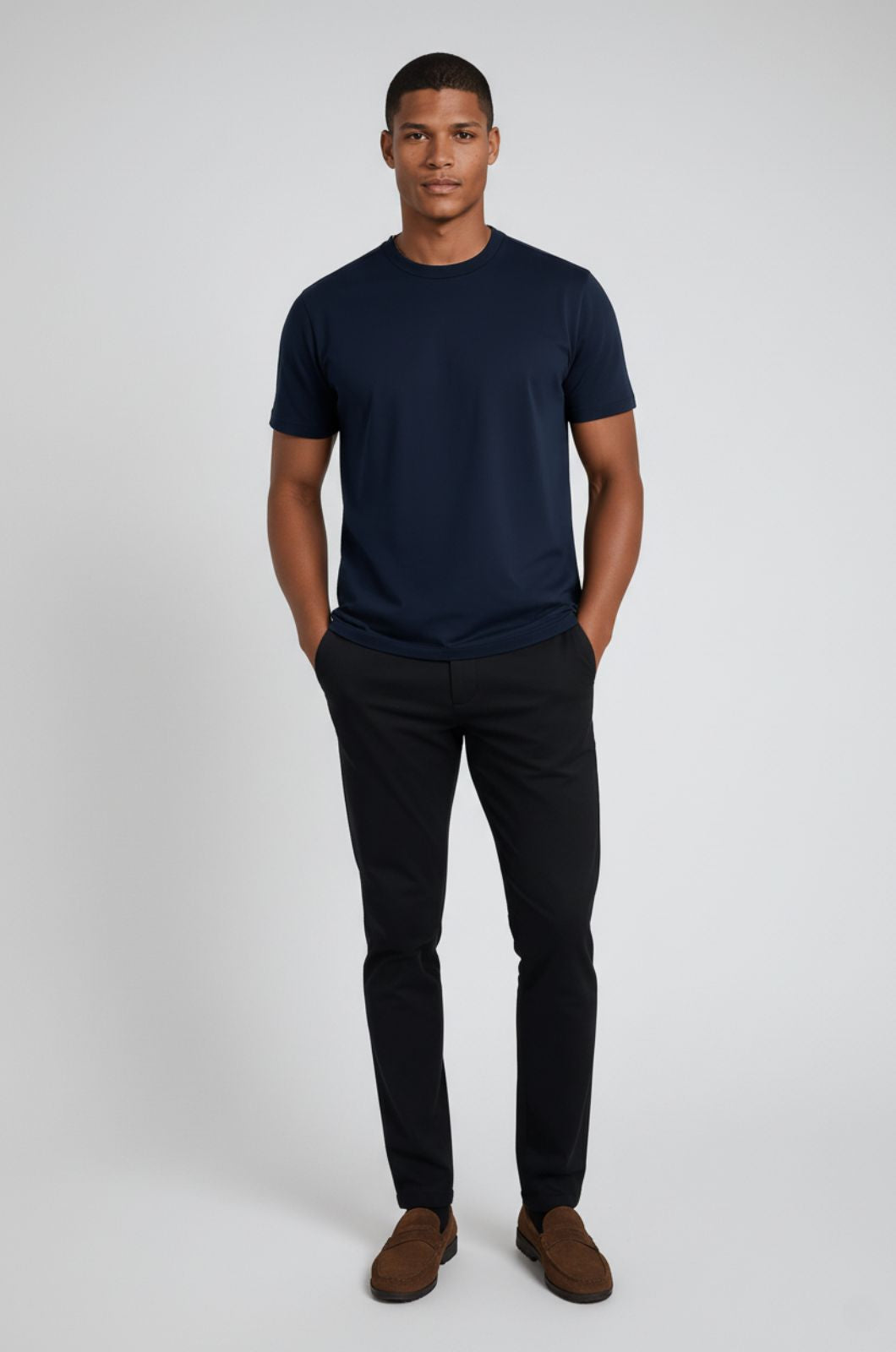 Herre Slim-Fit T-Shirt i Marineblå
