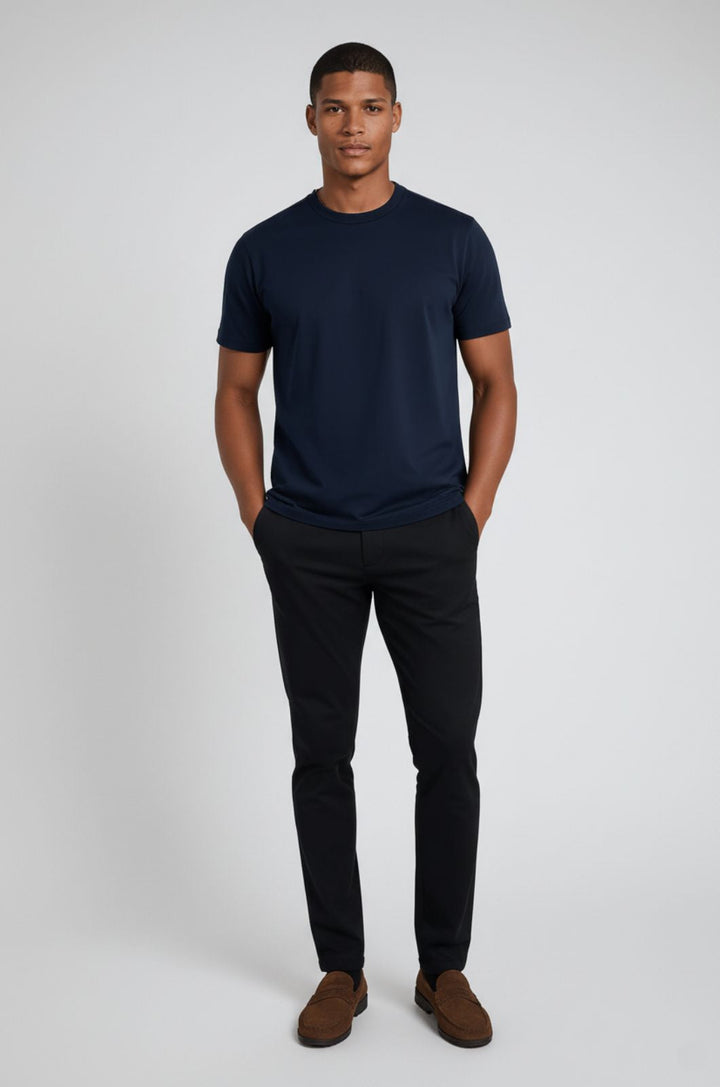 Herre Slim-Fit T-Shirt i Marineblå