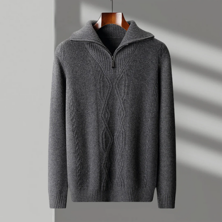 Taranto Merino Uld Zip Sweater