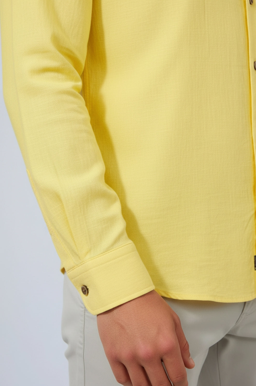 Monaco Linskjorte – Lysegul