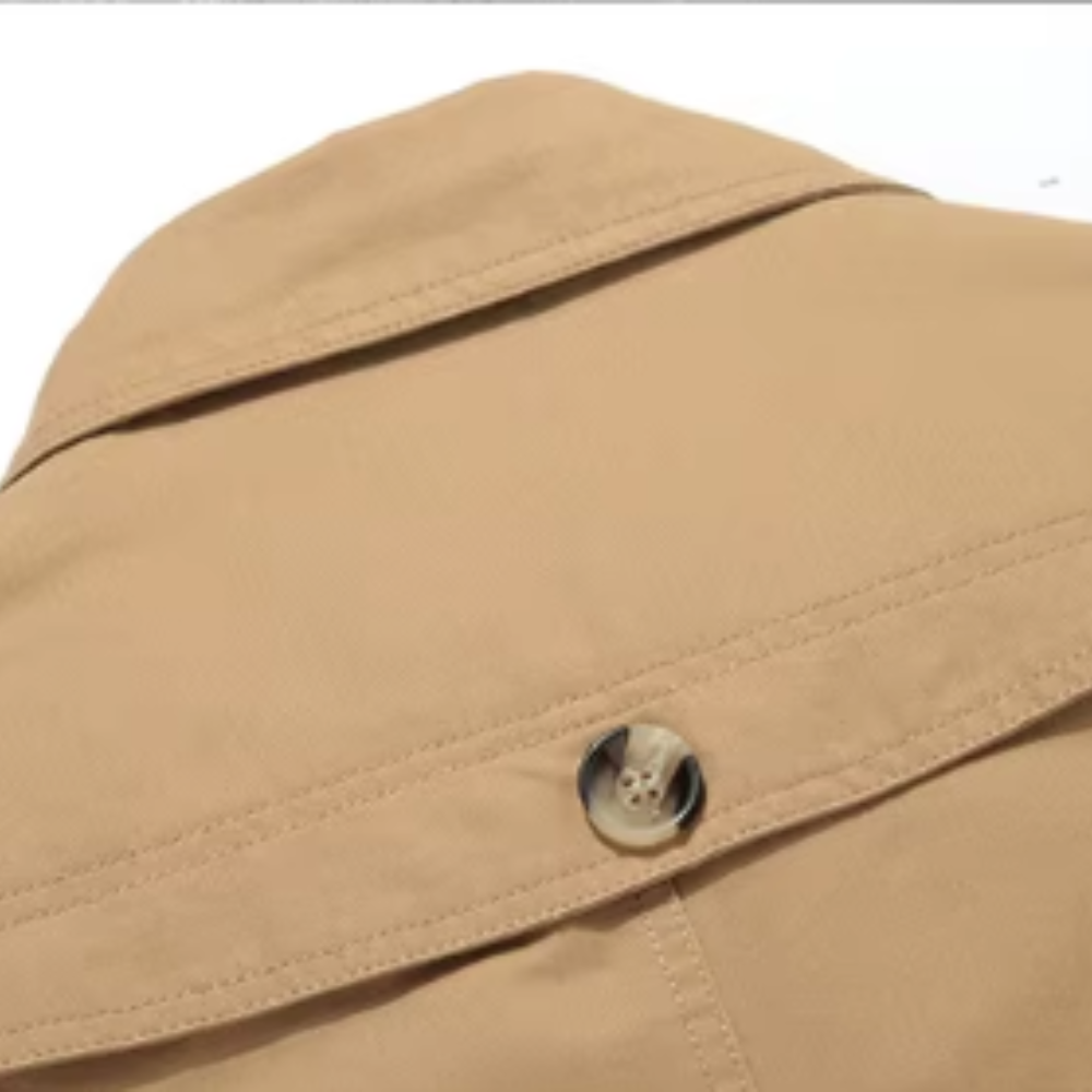 Elegant Polstret Trench Coat