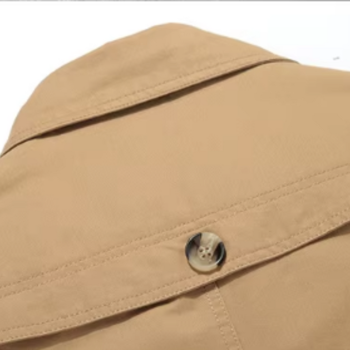 Elegant Polstret Trench Coat