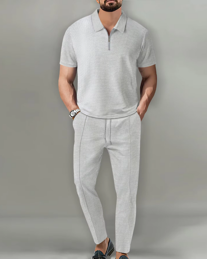 2-delt Zip Polo Sæt