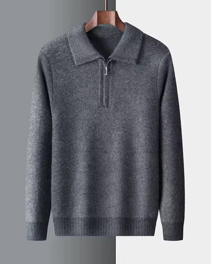 Gstaad Cashmere Quarter Zip Sweater