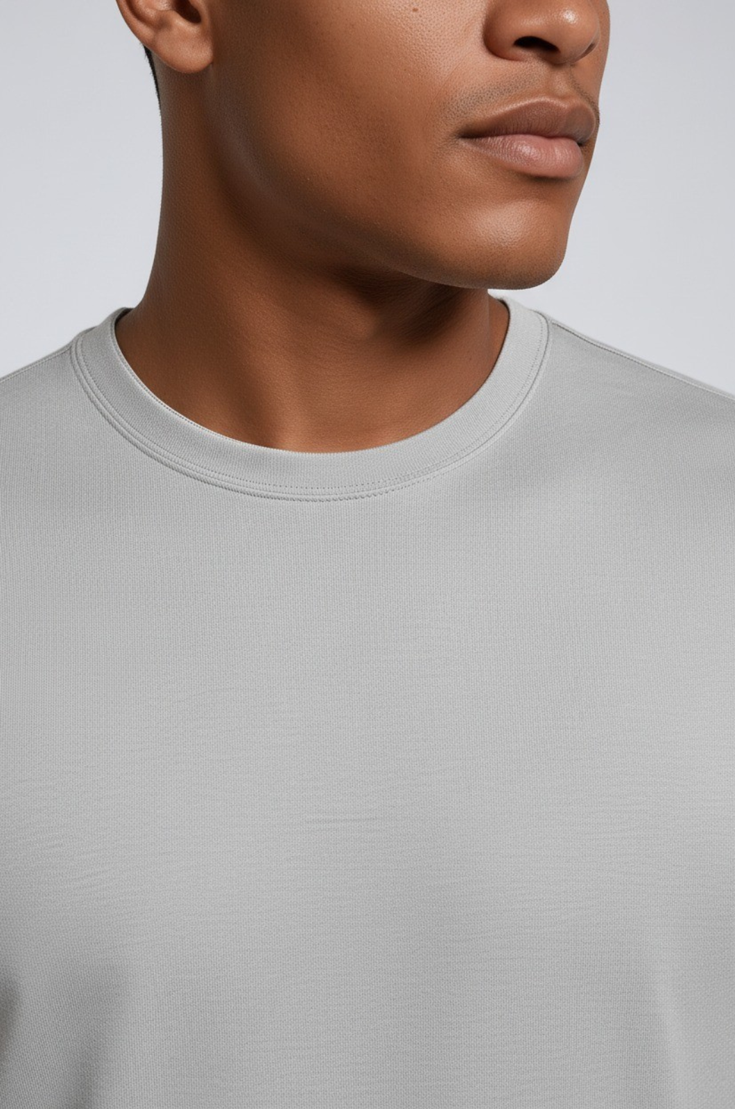 Herre Slim-Fit T-Shirt i Sølv Mist