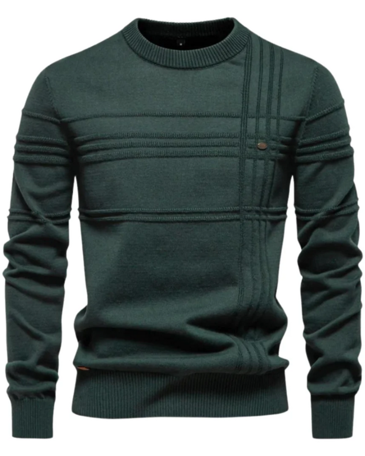 Herresweater med Ternedesign