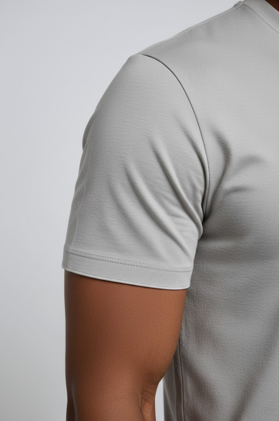 Herre Slim-Fit T-Shirt i Sølv Mist