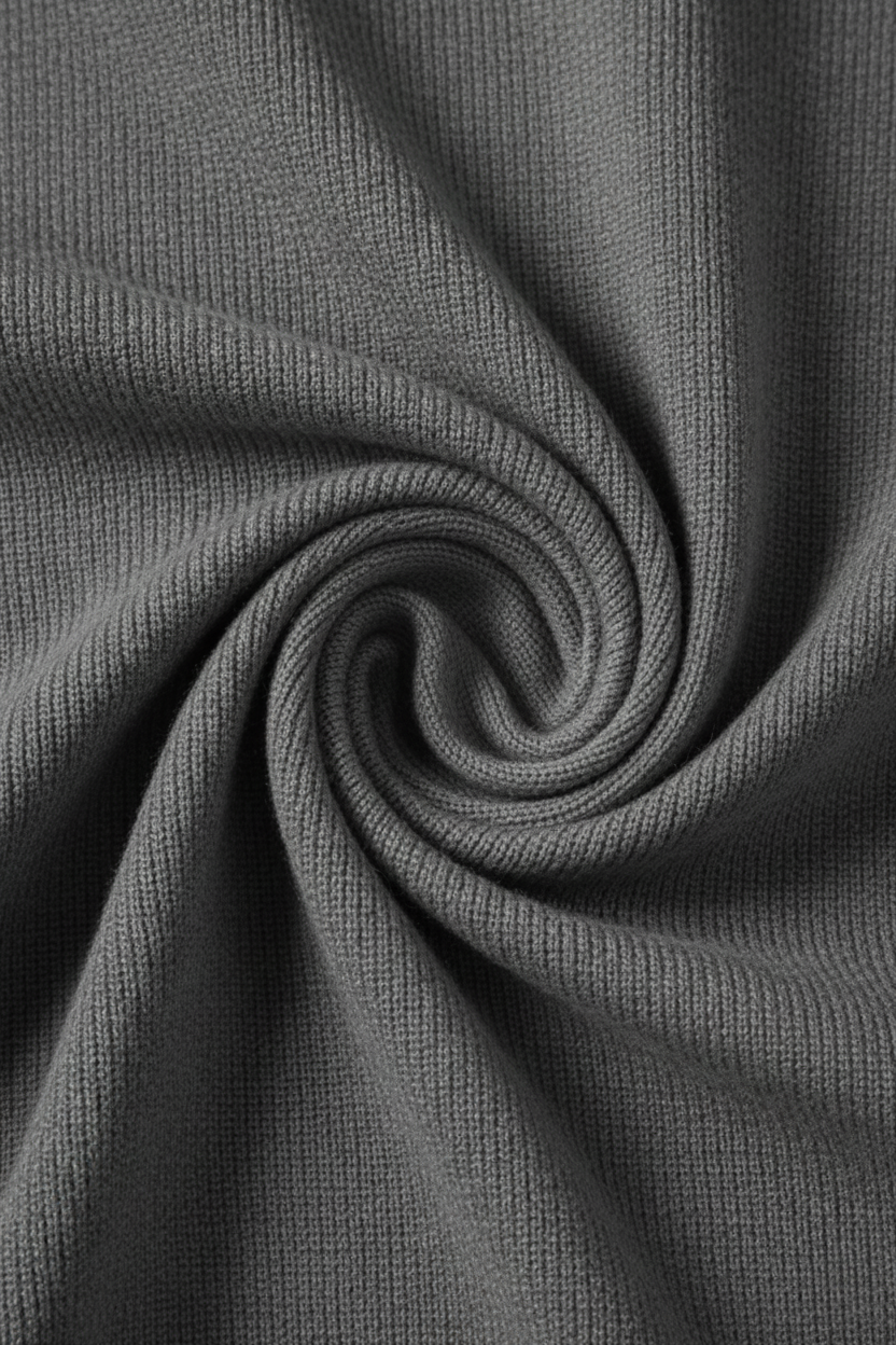 Herre Half-Zip Striktrøje med Ståkrave – Grå