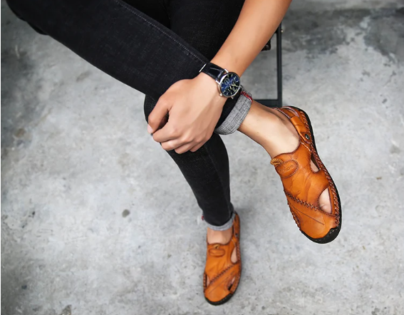 Klassiske Lædersandaler