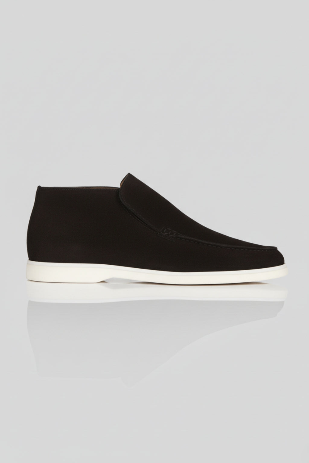 Herre Ruskinds Loafer Støvler – Slip-On Chukka Stil, Flad Hæl – Sort
