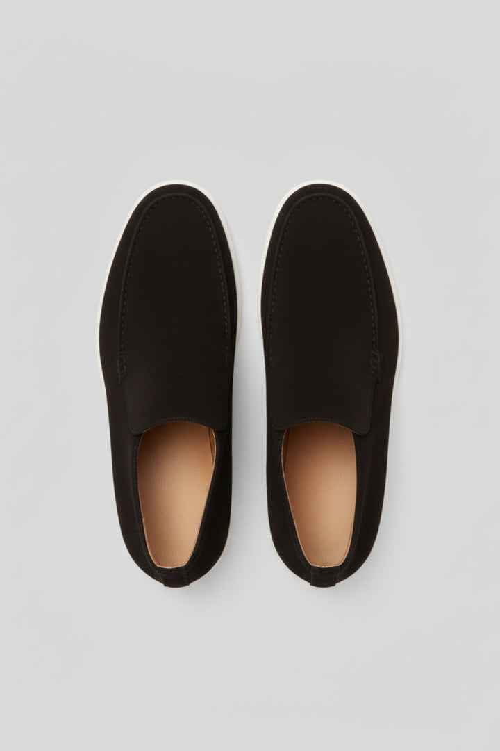 Herre Ruskinds Loafer Støvler – Slip-On Chukka Stil, Flad Hæl – Sort