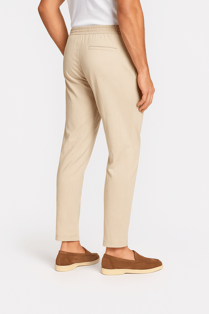 Herrebukser med Snøre - Beige