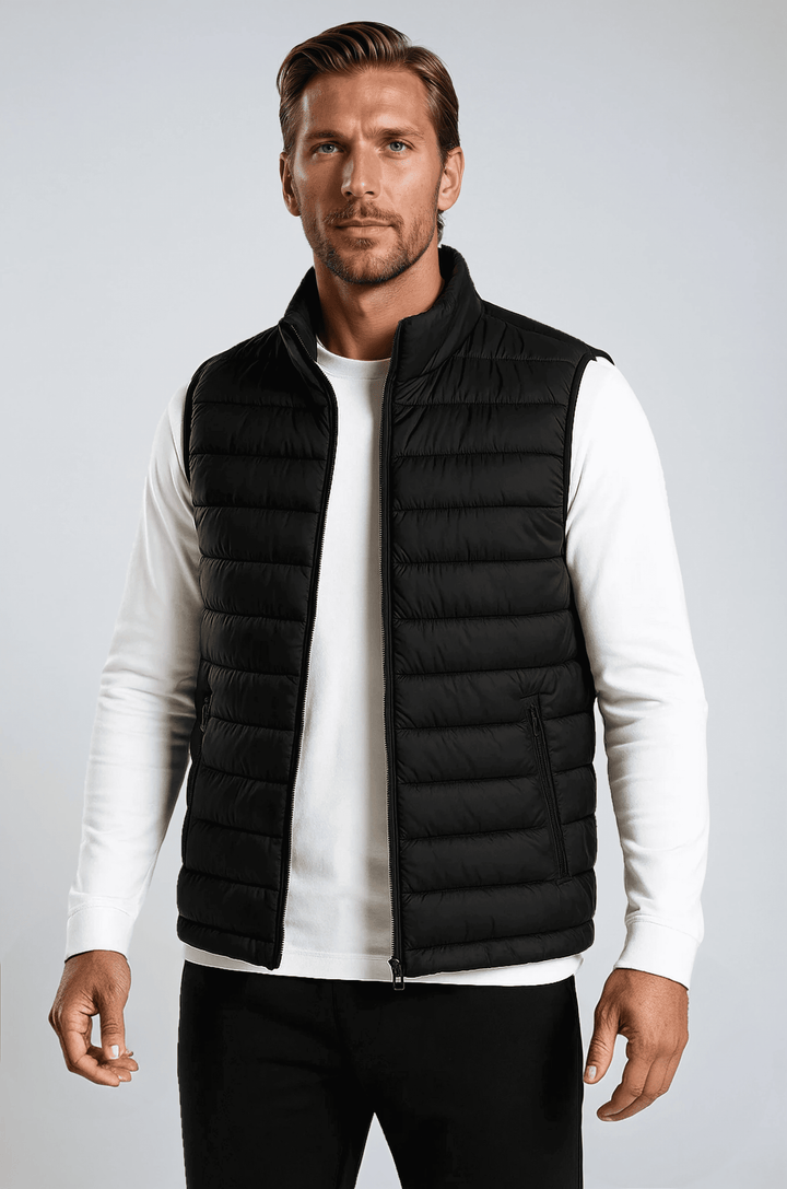 Premium Herre Sort Puffervest