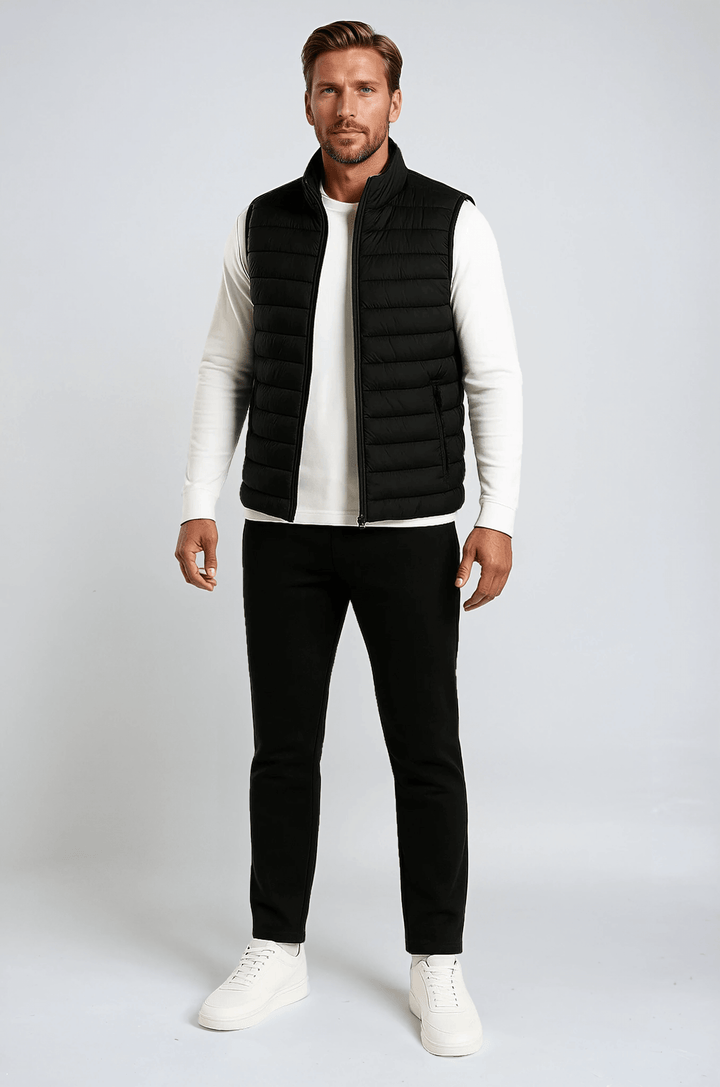 Premium Herre Sort Puffervest
