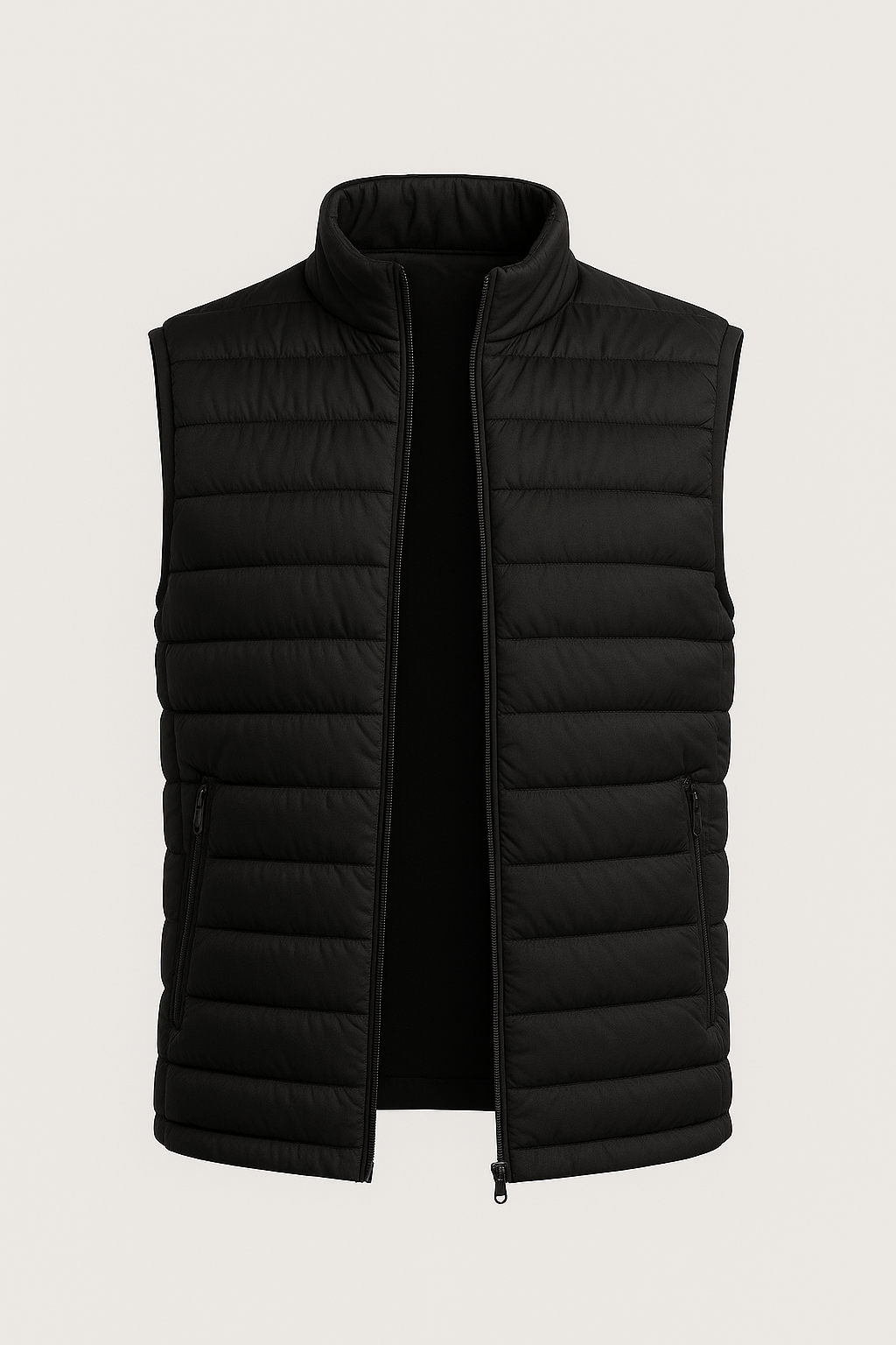 Premium Herre Sort Puffervest