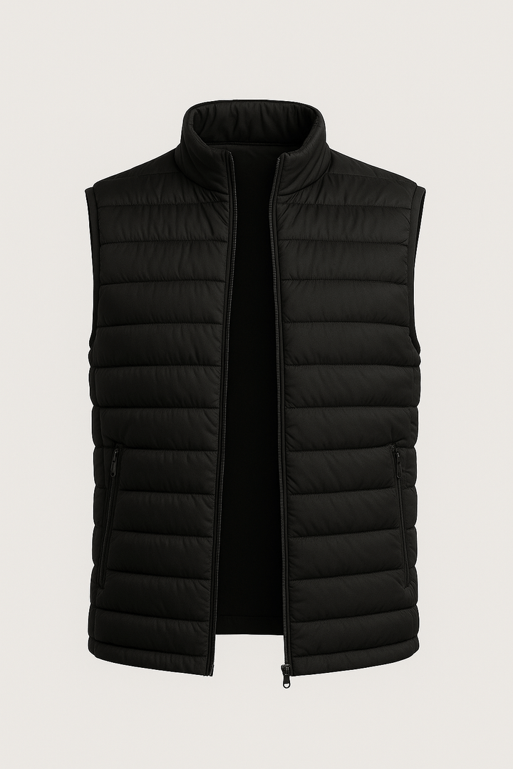 Premium Herre Sort Puffervest