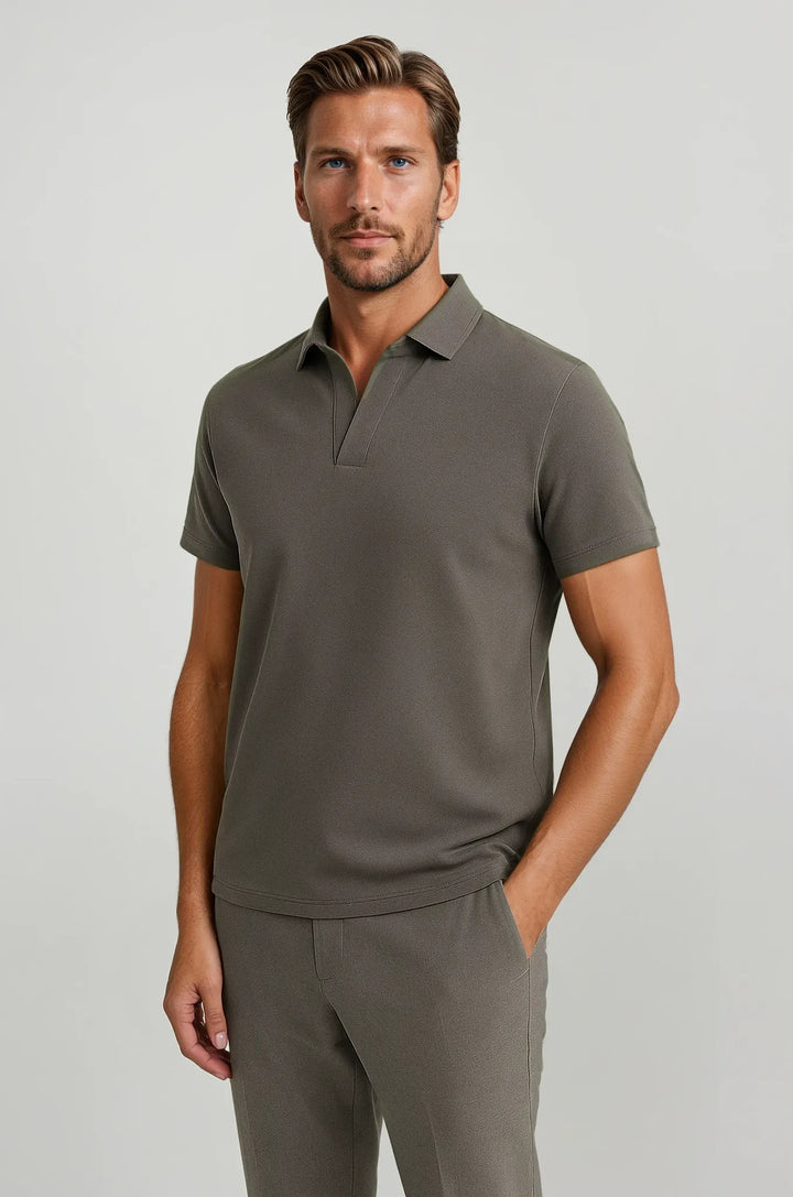 Polo Shirt Mænd i Teknisk Stof Slank Fit