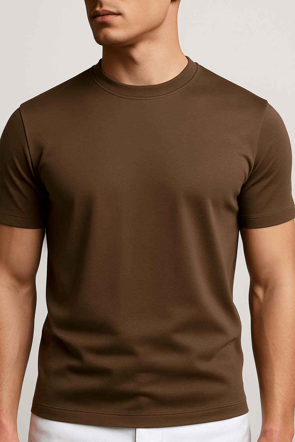 Herre Slim-Fit T-Shirt i Høj Kvalitet Bomuld