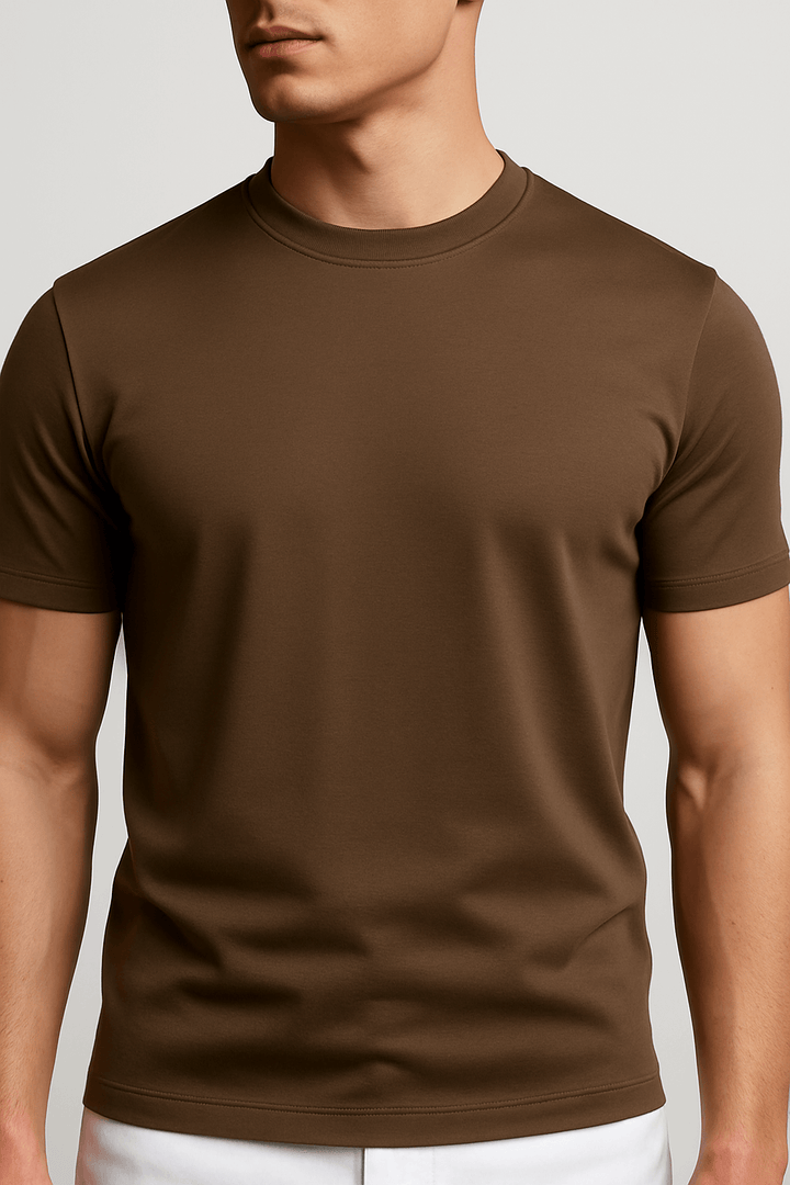 Herre Slim-Fit T-Shirt i Høj Kvalitet Bomuld