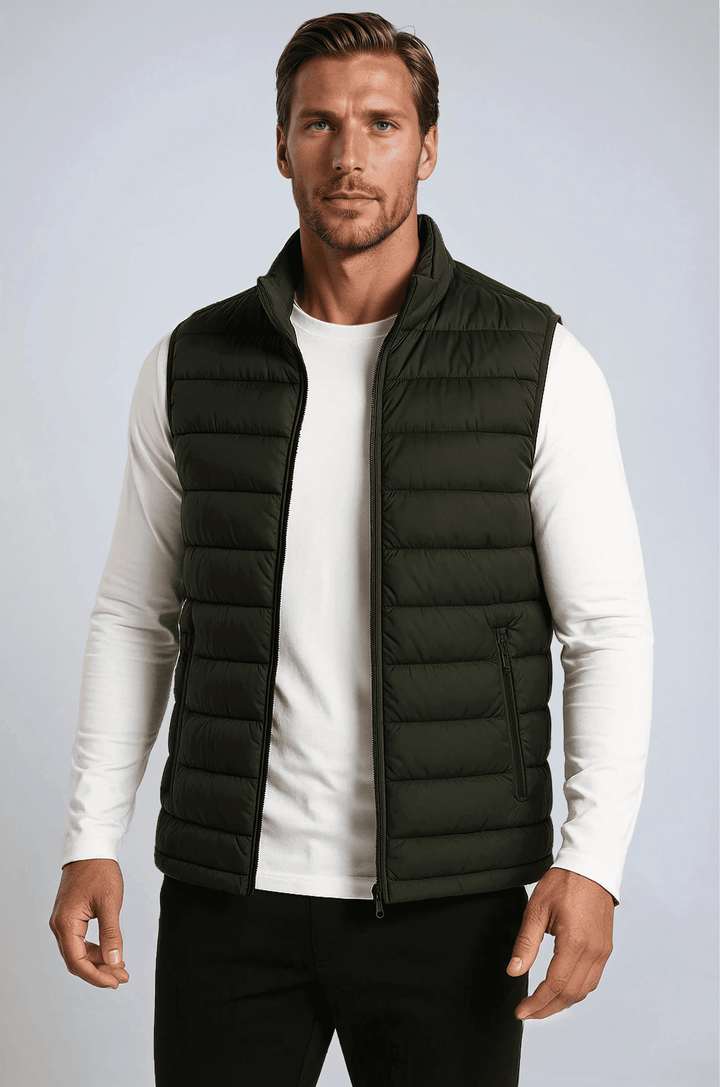 Premium Herre Mørk armygrøn Puffervest