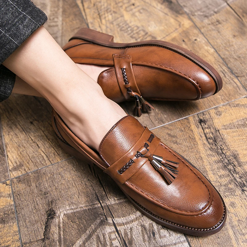 Læder Tassel Loafers