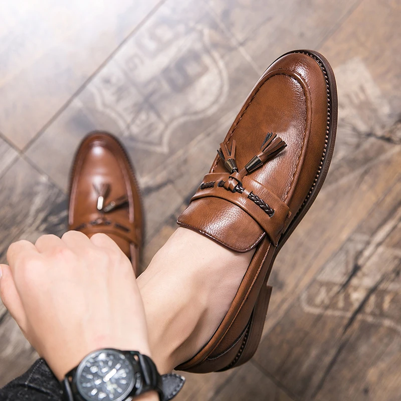 Læder Tassel Loafers