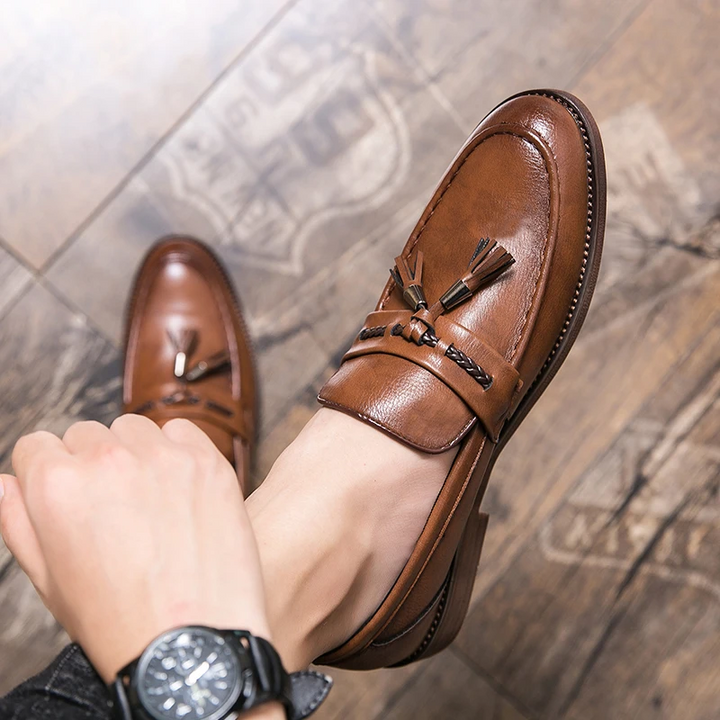 Læder Tassel Loafers