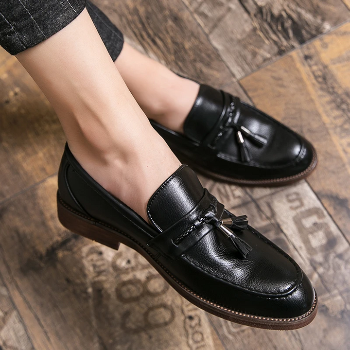 Læder Tassel Loafers