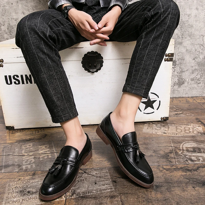 Læder Tassel Loafers
