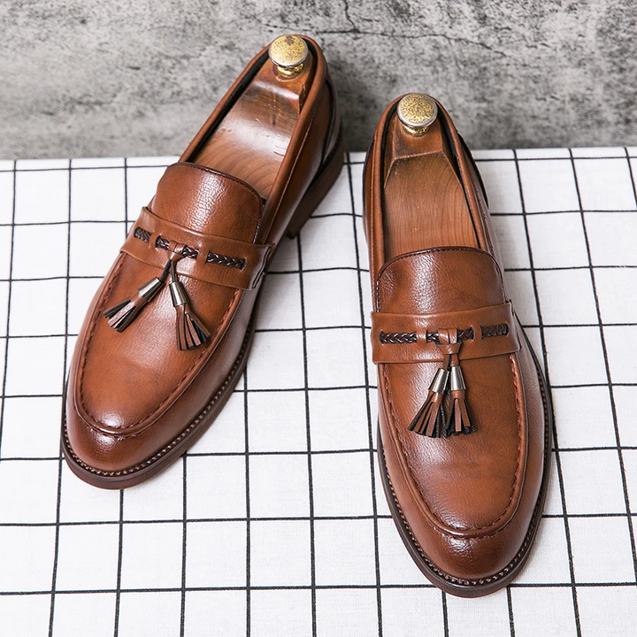 Læder Tassel Loafers