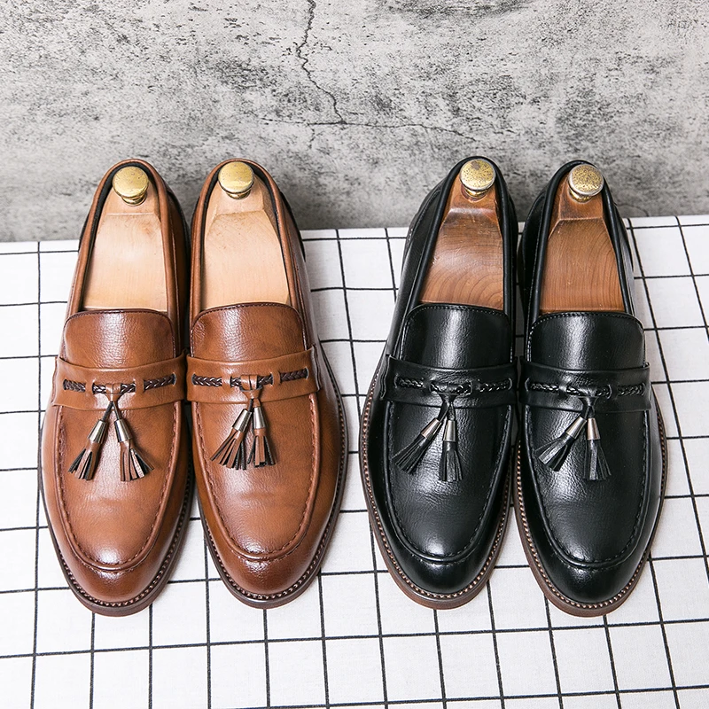 Læder Tassel Loafers