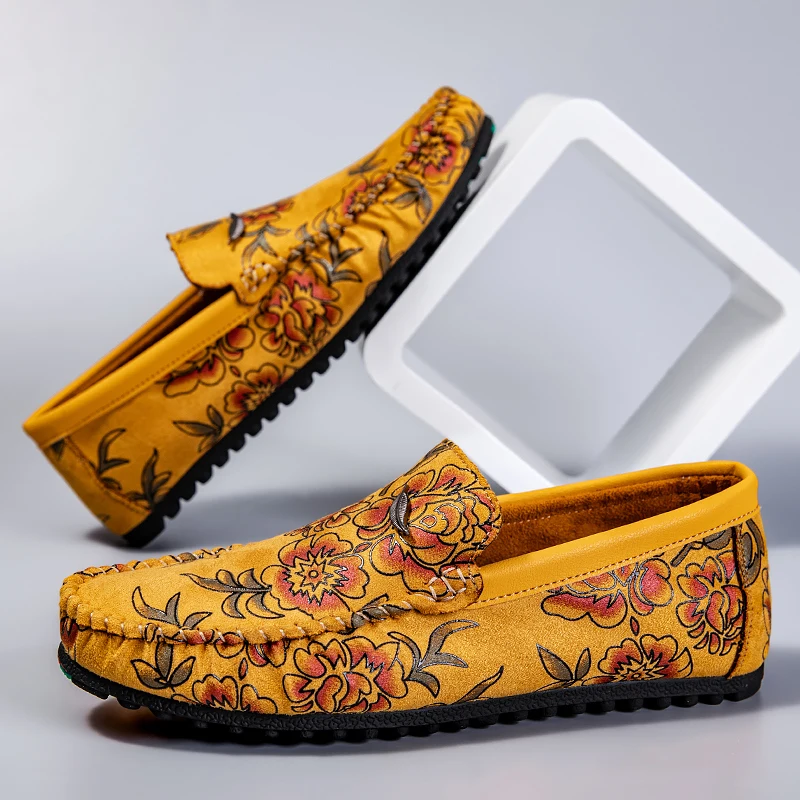 Blomster Læder Loafers