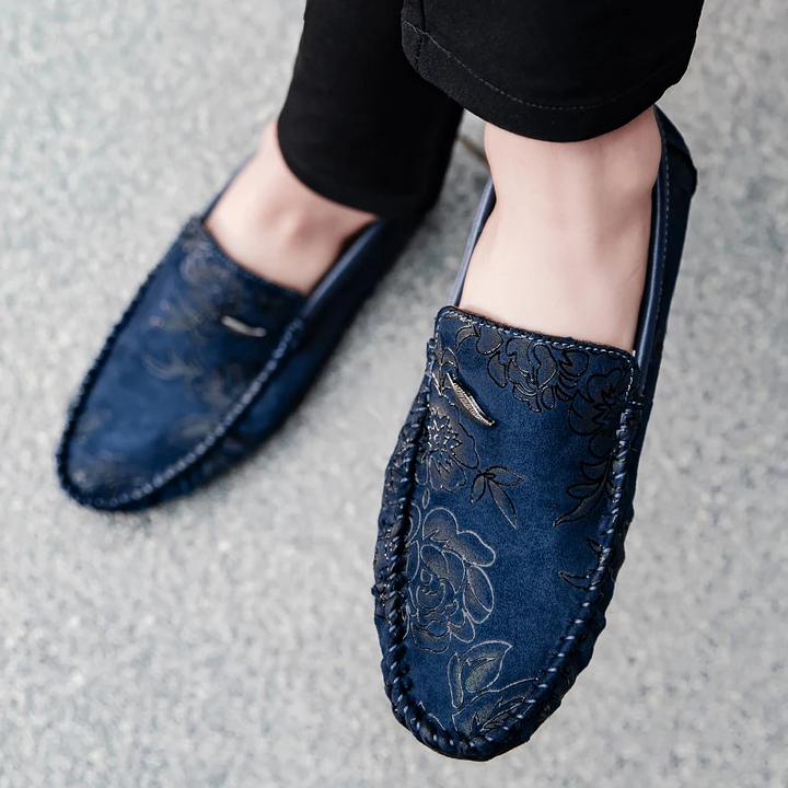 Blomster Læder Loafers