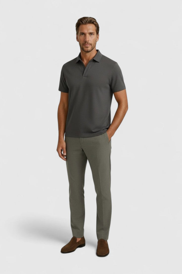 Polo Shirt Mænd i Teknisk Stof Slank Fit