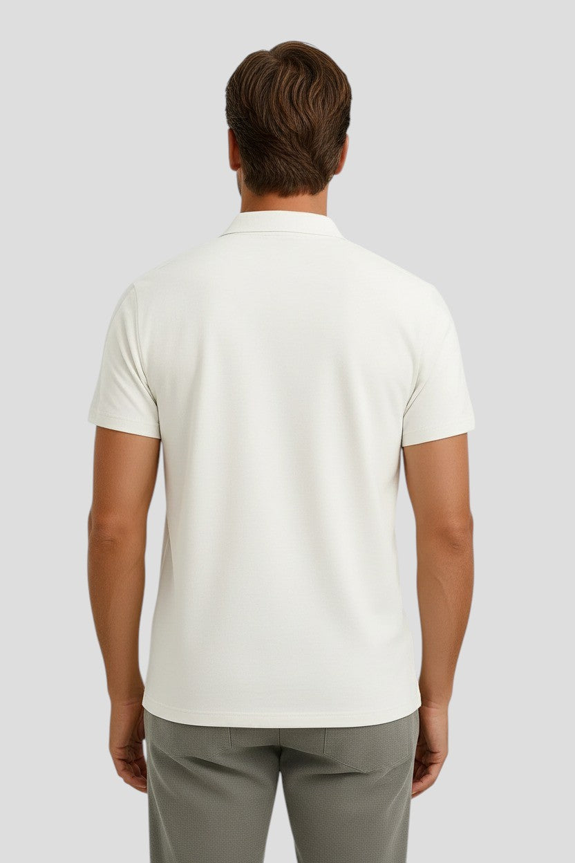 Polo Shirt Mænd i Teknisk Stof Slank Fit