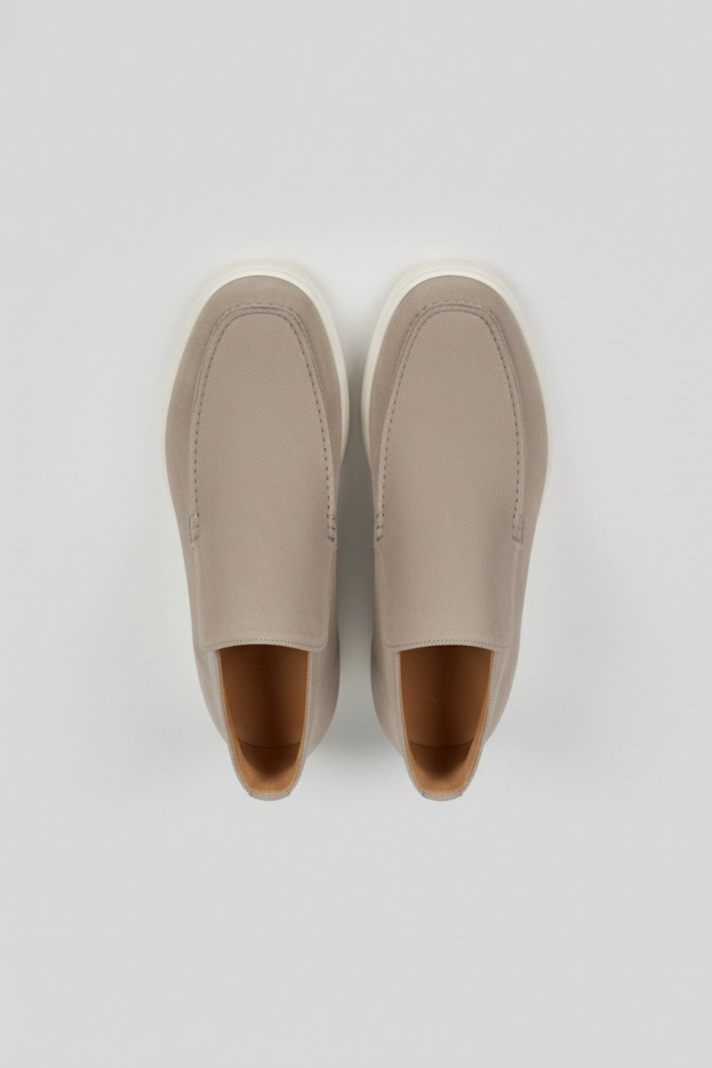 Herre Ruskinds Loafer Støvler – Slip-On Chukka Stil, Flad Hæl – Greige